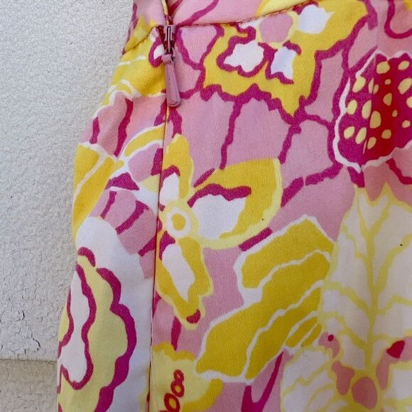 🍎 b3 Tibi Floral Waist Drawstring Skirt With Ruffled Hem Size 10 (AA3) - Picture 6 of 10